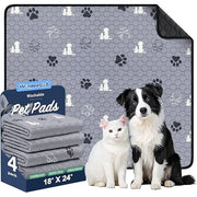 Washable Reusable Dog Training Pads 4-Pack Absorbent Non-Slip Potty Pads for Puppies - available at PawVortex