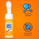 Wet Ones for Pets dog paw cleanser highlighting features: foaming cleanser action and kills 99.99 percent of germs.