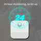 White pet monitoring device with a digital display showing 24.